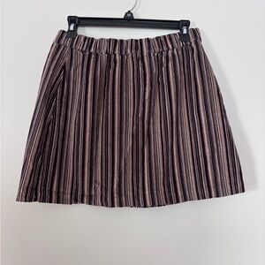 American Eagle Outfitters A-Line Skirt - Black and Pink Stripes